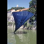 sculpture on the river Ljubljanica, photo 1 of 4